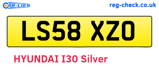 LS58XZO are the vehicle registration plates.