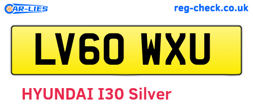 LV60WXU are the vehicle registration plates.