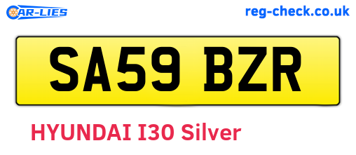 SA59BZR are the vehicle registration plates.