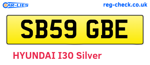 SB59GBE are the vehicle registration plates.