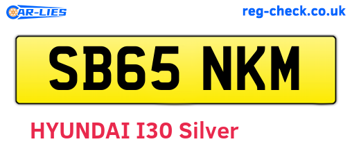 SB65NKM are the vehicle registration plates.