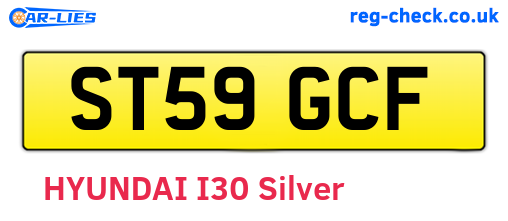 ST59GCF are the vehicle registration plates.