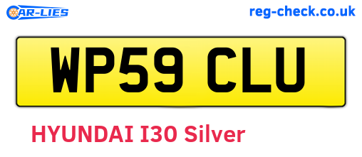 WP59CLU are the vehicle registration plates.