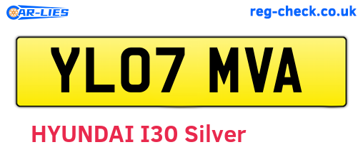 YL07MVA are the vehicle registration plates.