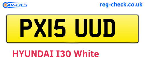 PX15UUD are the vehicle registration plates.