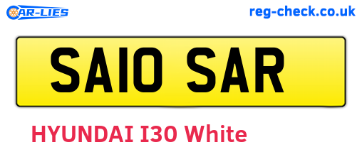 SA10SAR are the vehicle registration plates.