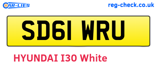 SD61WRU are the vehicle registration plates.