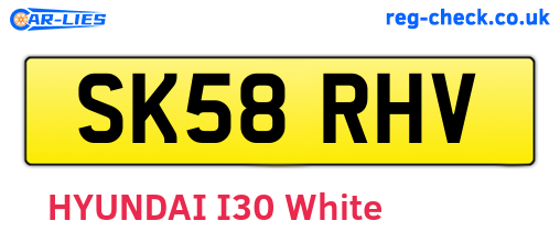 SK58RHV are the vehicle registration plates.
