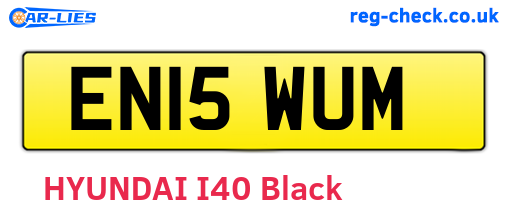 EN15WUM are the vehicle registration plates.