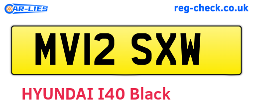 MV12SXW are the vehicle registration plates.