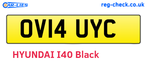 OV14UYC are the vehicle registration plates.