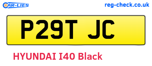 P29TJC are the vehicle registration plates.