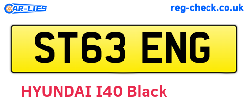 ST63ENG are the vehicle registration plates.