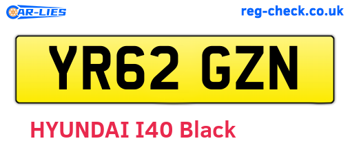 YR62GZN are the vehicle registration plates.