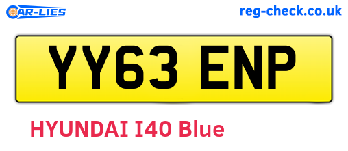 YY63ENP are the vehicle registration plates.