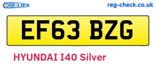 EF63BZG are the vehicle registration plates.