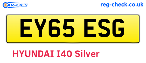 EY65ESG are the vehicle registration plates.
