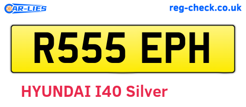 R555EPH are the vehicle registration plates.