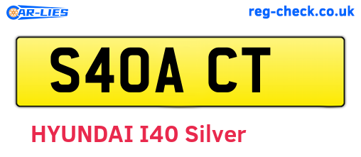S40ACT are the vehicle registration plates.