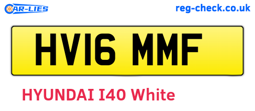 HV16MMF are the vehicle registration plates.
