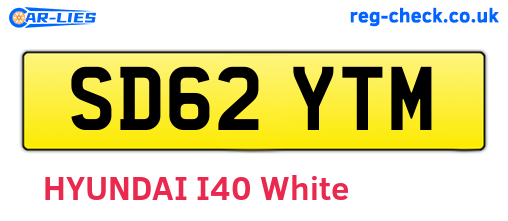 SD62YTM are the vehicle registration plates.