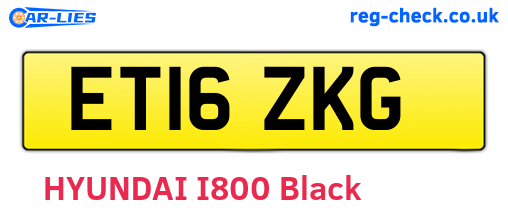 ET16ZKG are the vehicle registration plates.