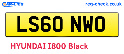 LS60NWO are the vehicle registration plates.