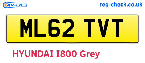 ML62TVT are the vehicle registration plates.