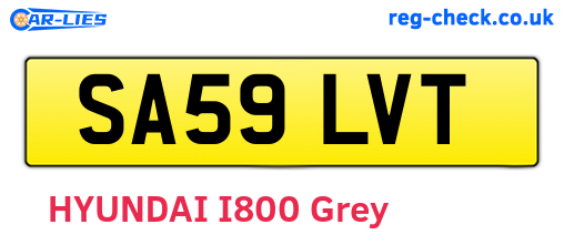 SA59LVT are the vehicle registration plates.