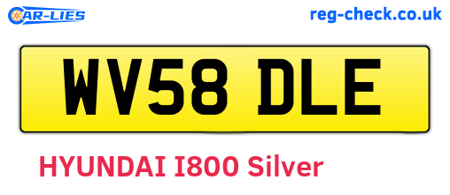 WV58DLE are the vehicle registration plates.
