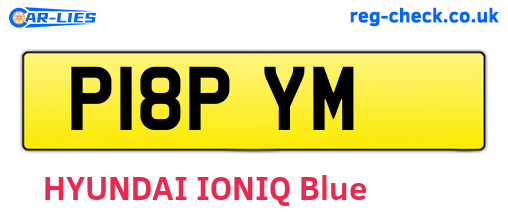 P18PYM are the vehicle registration plates.