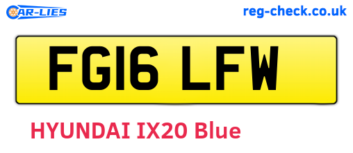 FG16LFW are the vehicle registration plates.