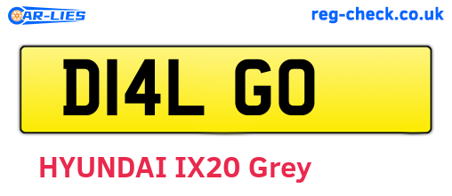 D14LGO are the vehicle registration plates.