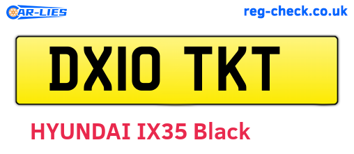 DX10TKT are the vehicle registration plates.