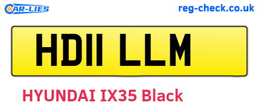 HD11LLM are the vehicle registration plates.