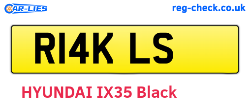 R14KLS are the vehicle registration plates.
