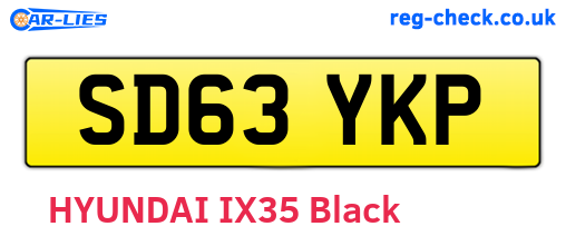 SD63YKP are the vehicle registration plates.
