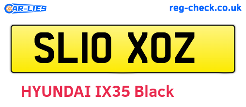 SL10XOZ are the vehicle registration plates.