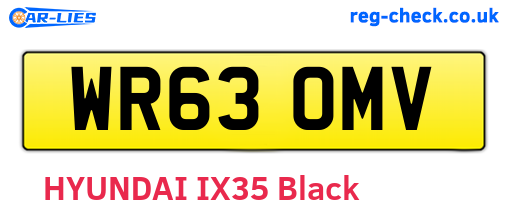 WR63OMV are the vehicle registration plates.