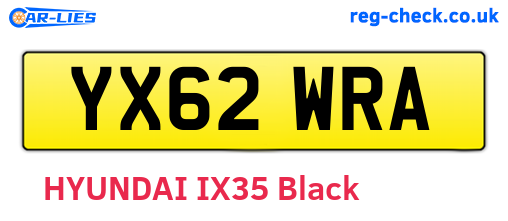 YX62WRA are the vehicle registration plates.