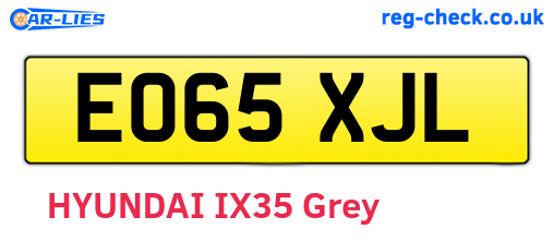 EO65XJL are the vehicle registration plates.