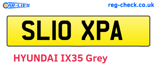 SL10XPA are the vehicle registration plates.