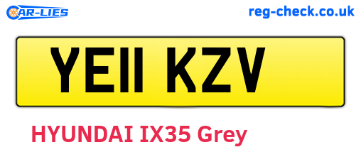 YE11KZV are the vehicle registration plates.