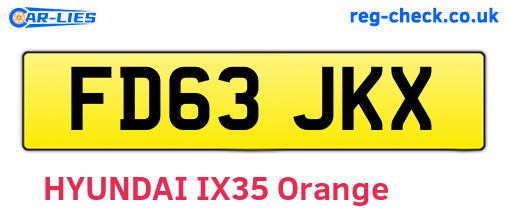 FD63JKX are the vehicle registration plates.