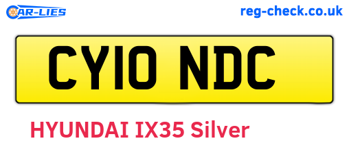 CY10NDC are the vehicle registration plates.