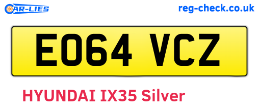 EO64VCZ are the vehicle registration plates.