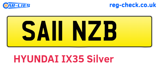 SA11NZB are the vehicle registration plates.