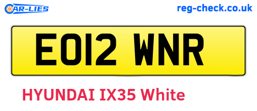EO12WNR are the vehicle registration plates.