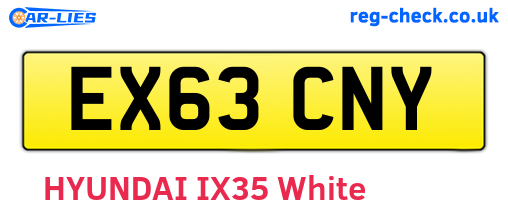 EX63CNY are the vehicle registration plates.