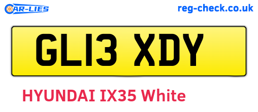 GL13XDY are the vehicle registration plates.